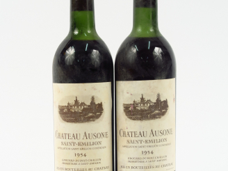 Vente aux enchères 2 BOUTEILLES CHÂTEAU AUSONE ST EMILION - 1954 - HEP/BTLS