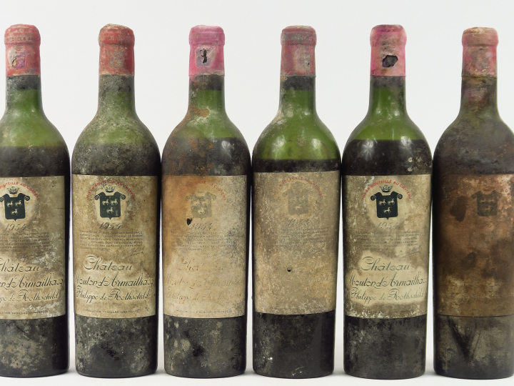 6 BOUTEILLES CHÂTEAU MOUTON D'ARMAILHACQ GCC PAUILLAC - 1954 - BEP/EA/