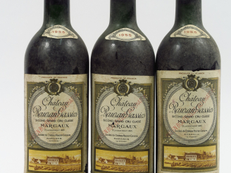 Vente aux enchères 3 BOUTEILLES CHÂTEAU RAUZAN GASSIES GCC MARGAUX - 1955 - MEP/ETLA/2 CA