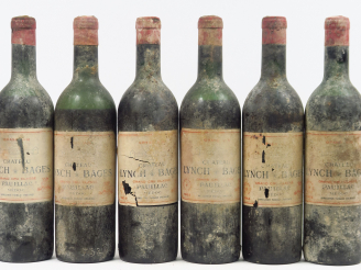 Vente aux enchères 6 BOUTEILLES CHÂTEAU LYNCH BAGES GCC PAUILLAC - 1955 - 2 HEP-MEP/4 BEP
