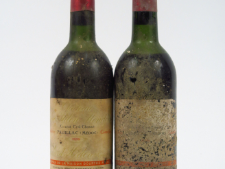 Vente aux enchères 2 BOUTEILLES CHÂTEAU CLERC MILON GCC PAUILLAC - 1959 -2 MEP/EA/1 PRESU