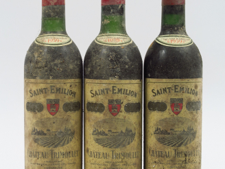 Vente aux enchères 3 BOUTEILLES CHÂTEAU TRIMOULET GCC ST EMILION - 1959 - 1 BG++/2 BG/BS/