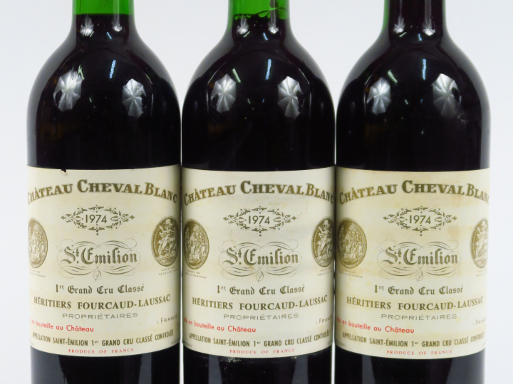 3 BOUTEILLES CHÂTEAU CHEVAL BLANC 1er GCC ST EMILION - 1974