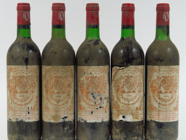 5 BOUTEILLES CHÂTEAU PICHON LONGUEVILLE BARON GCC PAUILLAC - 1979 - 4 