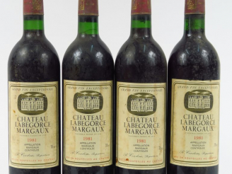 Vente aux enchères 4 BOUTEILLES CHÂTEAU LABEGORCE MARGAUX - 1981 - BLS