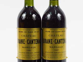 Vente aux enchères 1 BOUTEILLE CHÂTEAU BRANE CANTENAC GCC MARGAUX - 1982 - BG