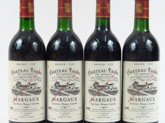 Vente aux enchères 4 BOUTEILLES CHÂTEAU TAYAC MARGAUX - 1989 - BG