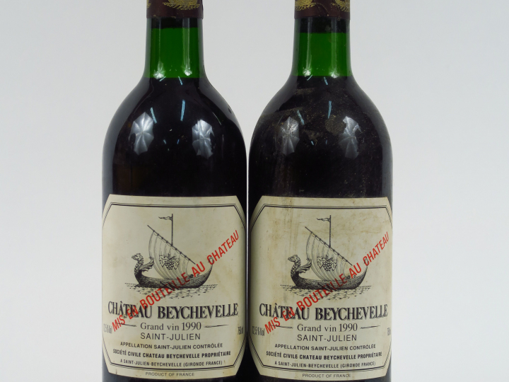 2 BOUTEILLES CHÂTEAU BEYCHEVELLE GCC ST JULIEN - 1990 - BG