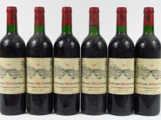 Vente aux enchères 6 BOUTEILLES CHÂTEAU ST GEORGES ST GEORGES ST EMILION - 1996 - BG/BLS