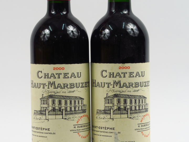 2 BOUTEILLES CHÂTEAU HAUT MARBUZET ST ESTEPHE - 2000