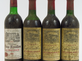 Vente aux enchères 4 BOUTEILLES : 1 CHÂTEAU VIEUX RIVALLON GC ST EMILION 1975 HEP - 3 CHÂ
