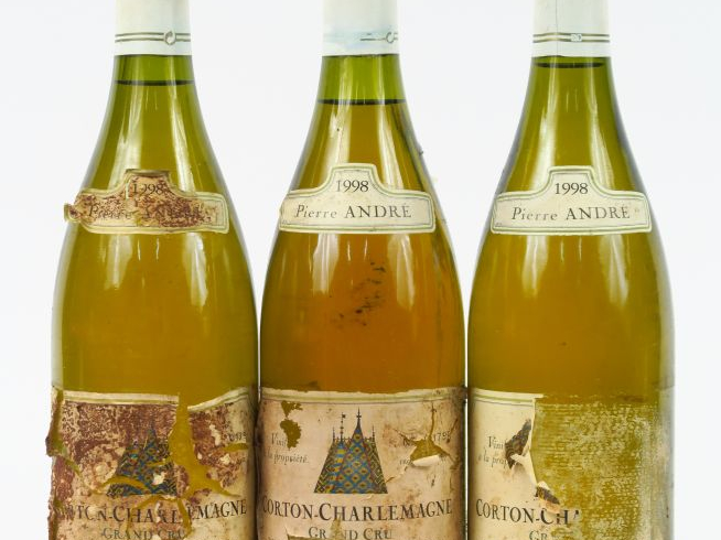 3 BOUTEILLES CORTON CHARLEMAGNE GC P. ANDRE - 1998 - EA