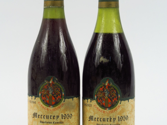 Vente aux enchères 2 BOUTEILLES MERCUREY 'TASTEVINAGE' A. RODET - 1959 - 1,5 CM/5 CM