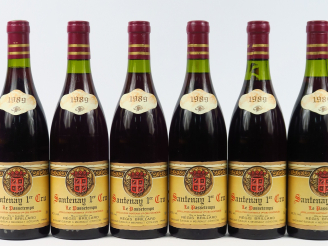 Vente aux enchères 6 BOUTEILLES SANTENAY 1er CRU 'LE PASSETEMPS' R. BRILLARD - 1989