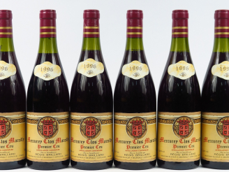 Vente aux enchères 6 BOUTEILLES MERCUREY 1er CRU 'CLOS MARCILLY' R. BRILLARD - 1996