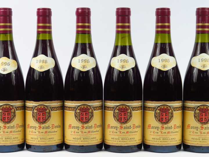 6 BOUTEILLES MOREY ST DENIS 1er CRU 'LES MILLANDES' R. BRILLARD - 1996