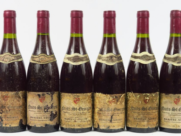 6 BOUTEILLES NUITS ST GEORGES 1er CRU 'LES BOUDOTS' MANIÈRE NOIROT - 1