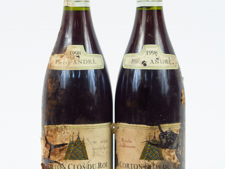 2 BOUTEILLES CORTON CLOS DU ROI GC P. ANDRE - 1998 - EA