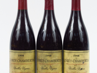 Vente aux enchères 3 BOUTEILLES GEVREY CHAMBERTIN V.V. A. BURGUET - 1998 - ELA