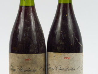 Vente aux enchères 2 BOUTEILLES GEVREY CHAMBERTIN 1er CRU H. MAGNIEN - 1 de 1987/1 de 198