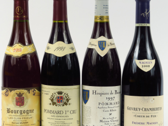 Vente aux enchères 4 BOUTEILLES : 1 POMMARD 'CUVEE BILLARDET' HOSPICES DE BEAUNE CHAMPY 1
