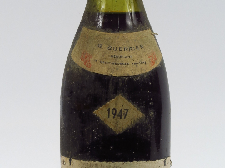 1 BOUTEILLE FLEURIE G. GUERRIER - 1957 - 4,5 CM/BS/EL