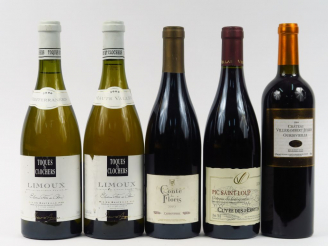 Vente aux enchères 5 BOUTEILLES : 1 TOQUES ET CLOCHERS MEDITERRANEEN LIMOUX 2000 - 1 TOQU