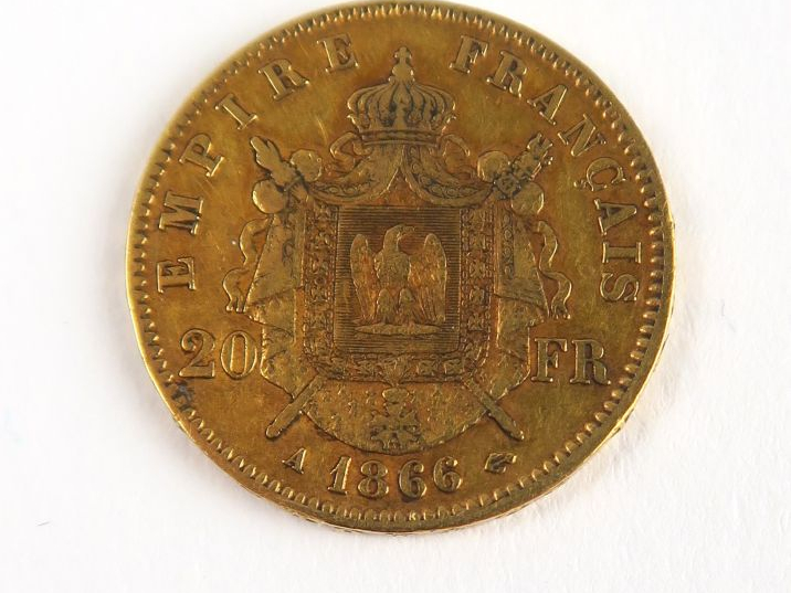 1 pièce de 20 francs or 1866 A