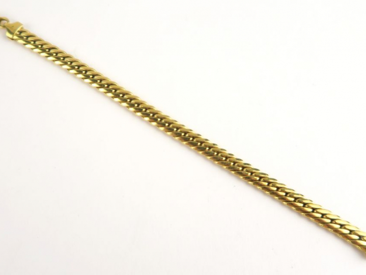 Bracelet en or, maille anglaise. Poids : 15,7 g