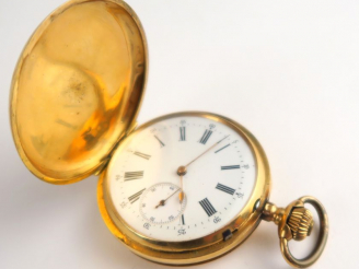 Vente aux enchères BREGUET. Montre de gousset en or, cadran des secondes. Poids tel : 89,