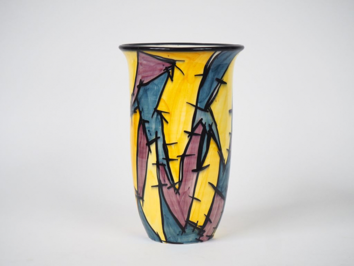 Laurent JACQUES et Juliette MAZAUDOIS à Vallauris. Vase en céramique p
