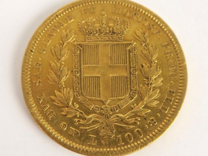 1 pièce de 100 lires en or FRAIS ACHETEUR : 5 % TTC