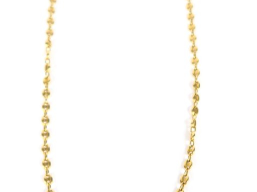 Collier en or, maille grain de café. Poids : 20,2 g