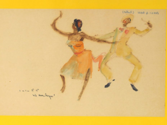 Vente aux enchères SEIF WANLY "Porgy   Bess" Dessin. Signé en bas à gauche et daté  21 x 