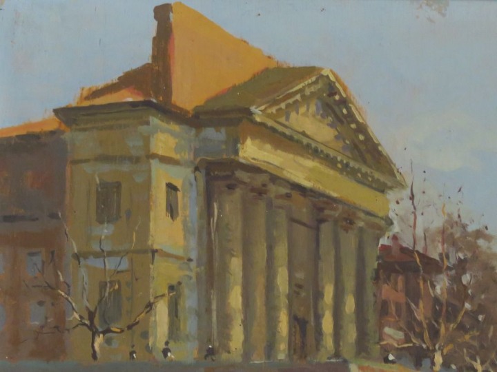 BERTOIN "Toulouse, la Daurade et le Pont Neuf" Huile sur panneau (doub