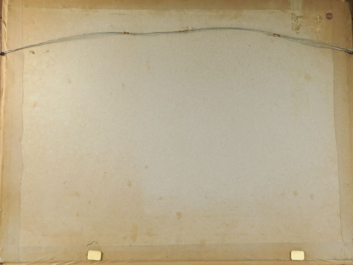 J. BOYE "Nature morte au bouquet de fleurs et à l'aquarium" Pastel. Si