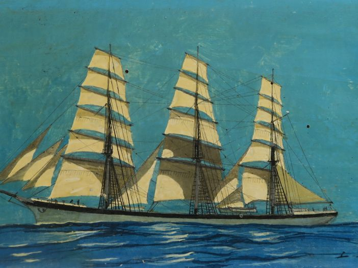 Léon HAFFNER "Cap Hornier" Huile sur panneau. Signée en bas à droite. 