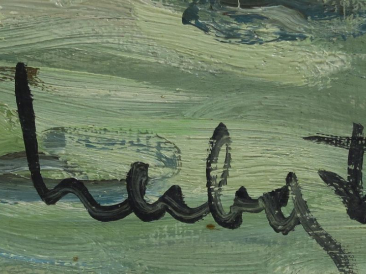 HERBO « Honfleur, la lieutenance » Huile sur toile. Signée en bas à dr