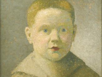 Vente aux enchères LAUGÉ Achille, 1861-1944	 "Portrait de jeune garçon" Huile sur toile (