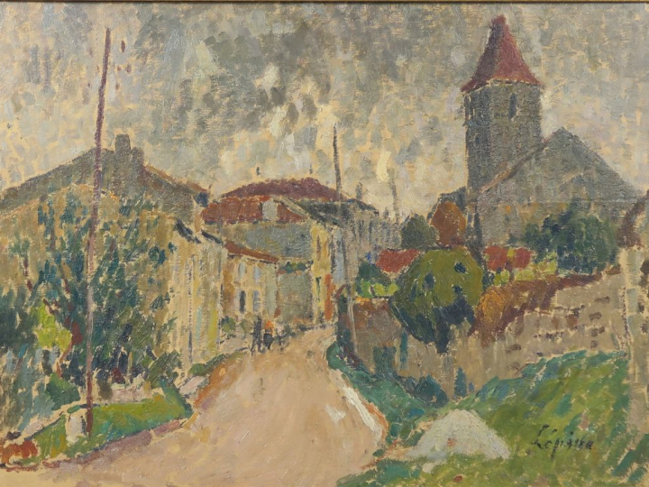 LEPINE.   "La route de Blaye entre Saint André de Cubzac et Blaye" Hui