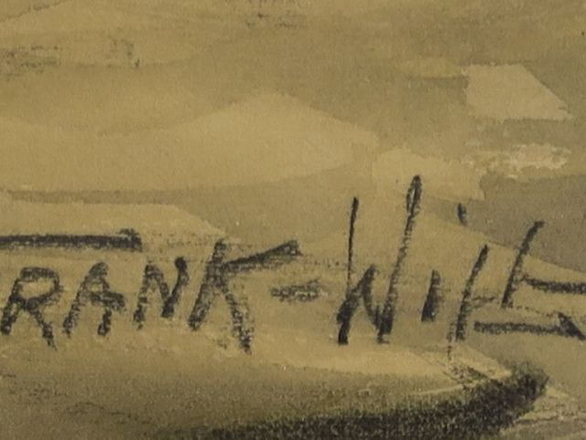 Franck WILL.  "Fécamp » Aquarelle.  Signée en bas à droite. Dim. 43 x 