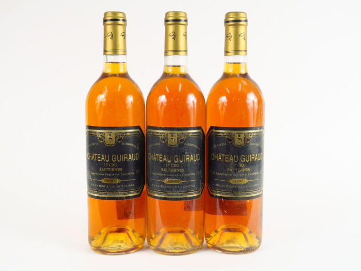 3 BOUTEILLES CHÂTEAU GUIRAUD 1er CC SAUTERNES - 1997