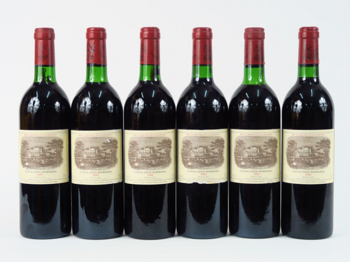6 BOUTEILLES CHÂTEAU LAFITE ROTHSCHILD 1er GCC PAUILLAC - 1983 - CBO 1