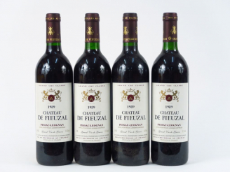 Vente aux enchères 4 BOUTEILLES CHÂTEAU FIEUZAL GRAVES - 1989 - 2 BG+