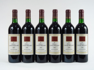 Vente aux enchères 6 BOUTEILLES N°2 DU CHÂTEAU LAFON ROCHET ST ESTEPHE - 1989 - BG