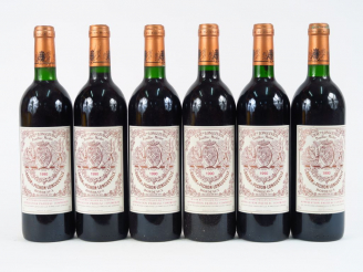 Vente aux enchères 6 BOUTEILLES CHÂTEAU PICHON BARON DE LONGUEVEILLE GCC PAUILLAC - 1990 