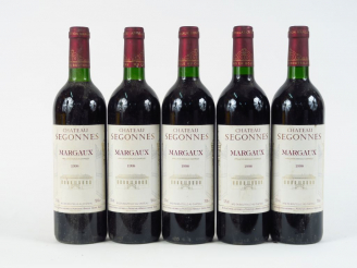 Vente aux enchères 5 BOUTEILLES CHÂTEAU SEGONNES MARGAUX - 1998 - 4 BG