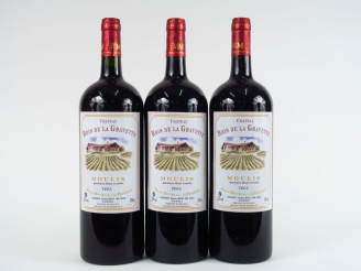 Vente aux enchères 3 MAGNUMS CHÂTEAU BOIS DE LA GRAVETTE MOULIS - 2005