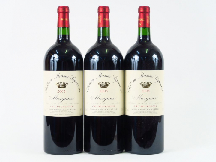 3 MAGNUMS CHÂTEAU MARSAC SEGUINEAU CB MARGAUX - 2005