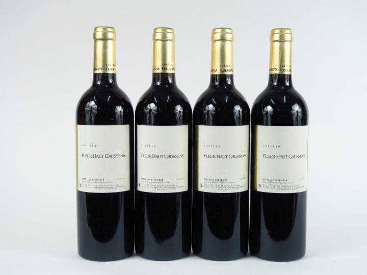 4 BOUTEILLES CHÂTEAU FLEUR HAUT GAUSSENS BORDEAUX SUPERIEUR - 2010